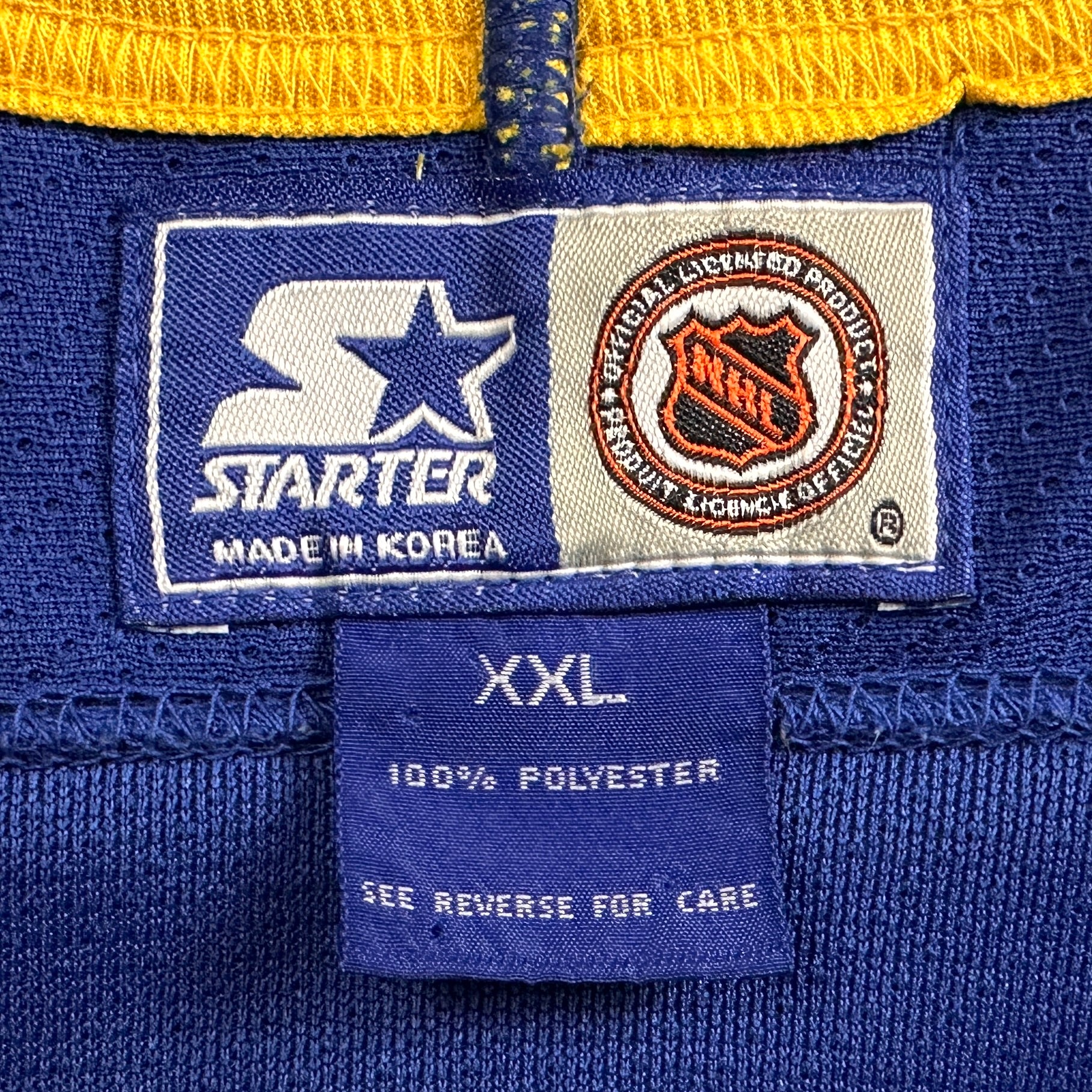 1995 Starter NHL Jersey Buffalo Sabres Blue Away Sz. 2XL Vintage