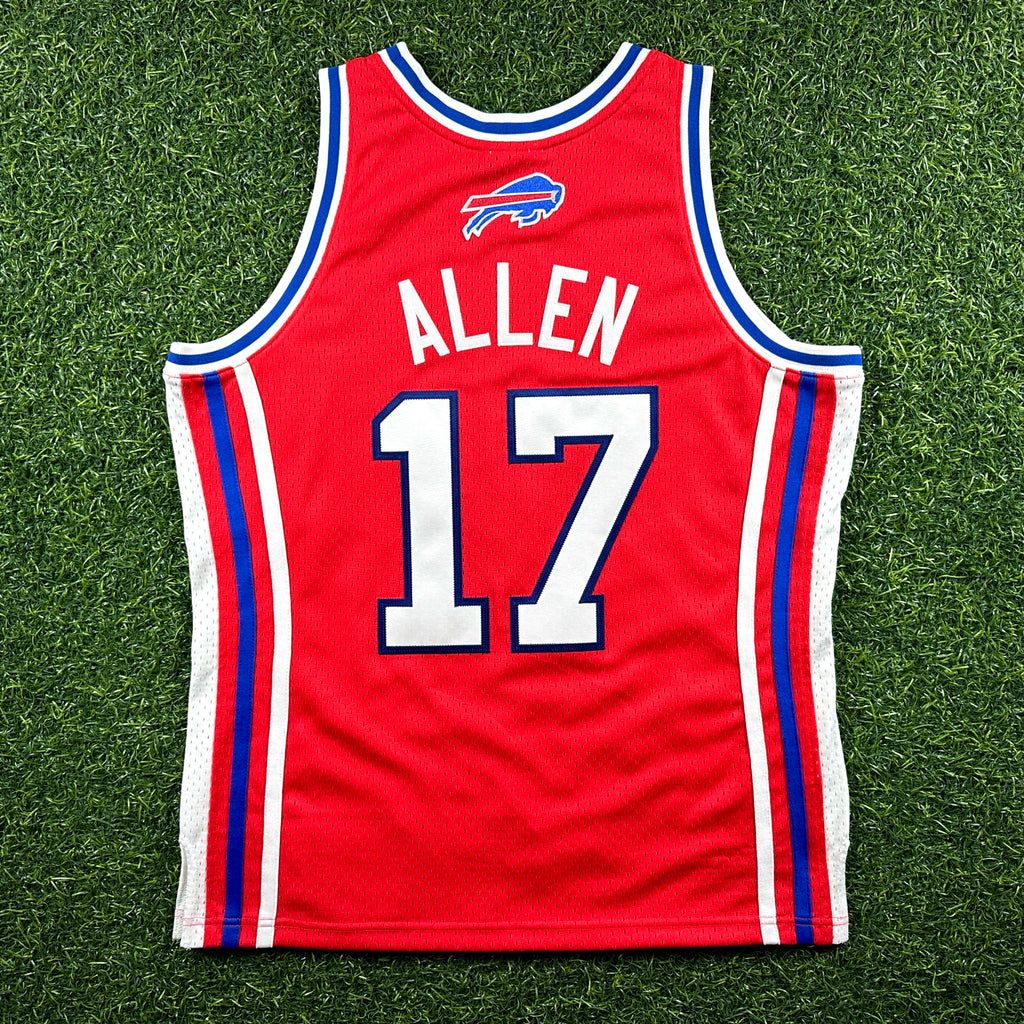 Mitchell & Ness NFL Authentic Buffalo Bills Custom Basketball Jersey Josh Allen Sz. L
