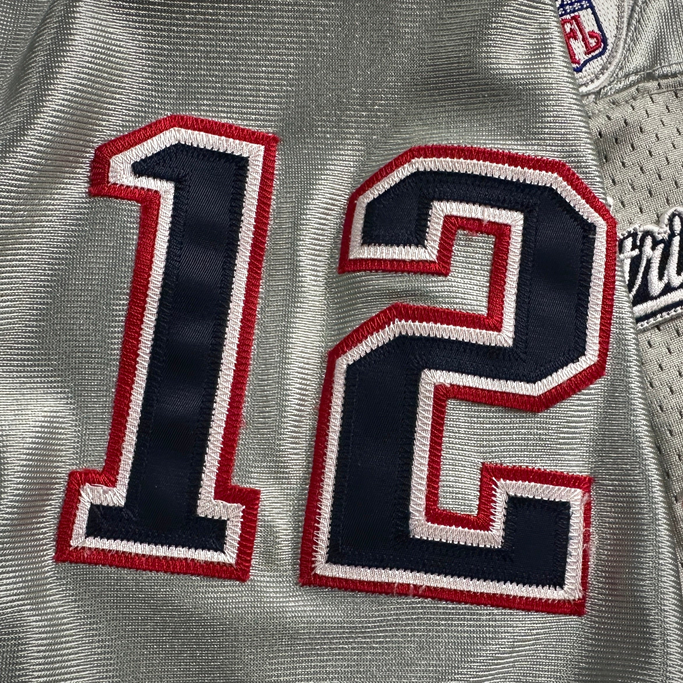 2003 Reebok NFL Authentic Jersey New England Patriots Tom Brady Sz. 48 Silver Alternate