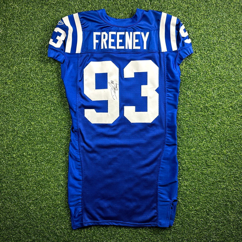 2004 Reebok NFL Team Issued Game Jersey Indianapolis Colts Dwight Freeney Sz. 50 Autograph PSA