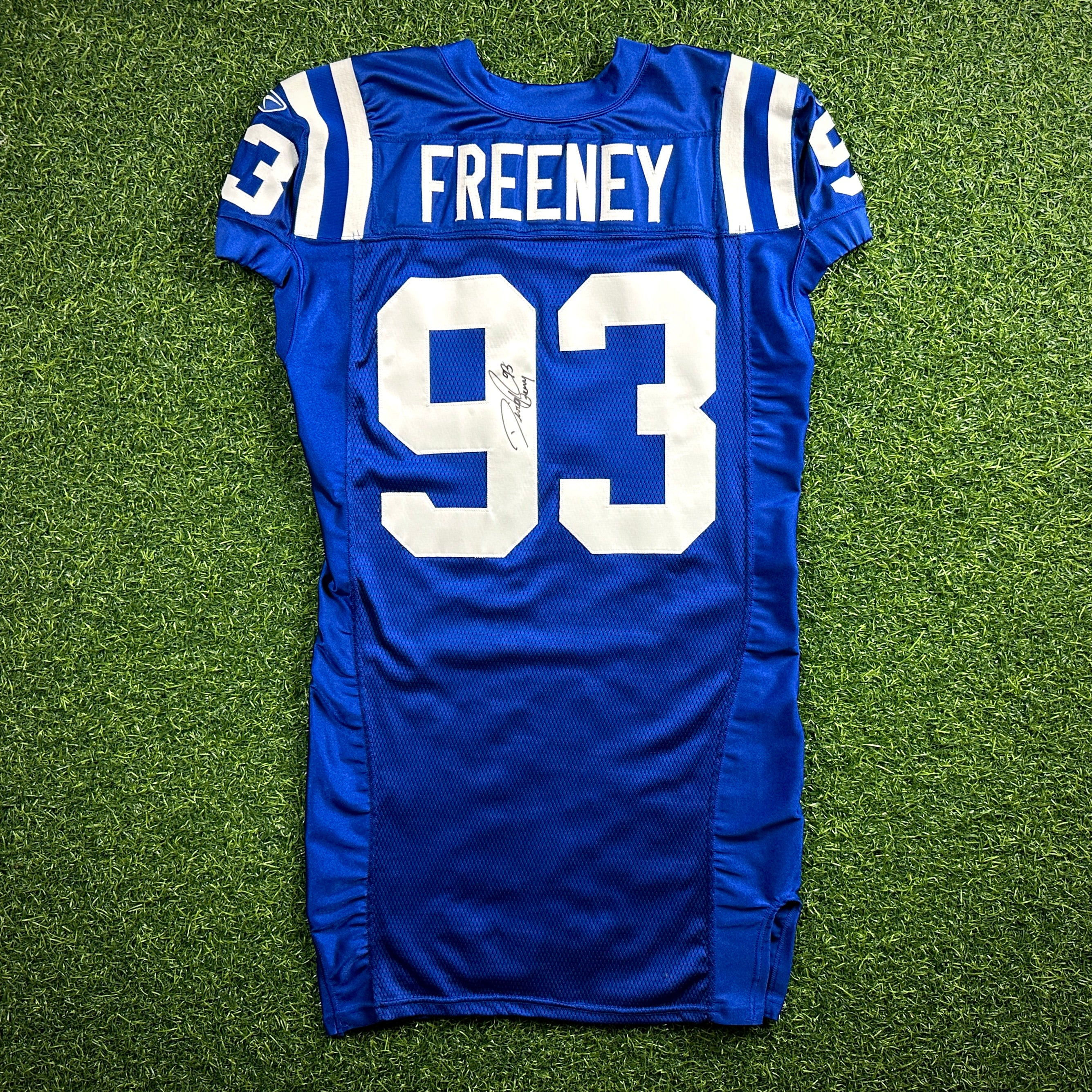 2004 Reebok NFL Team Issued Game Jersey Indianapolis Colts Dwight Freeney Sz. 50 Autograph PSA