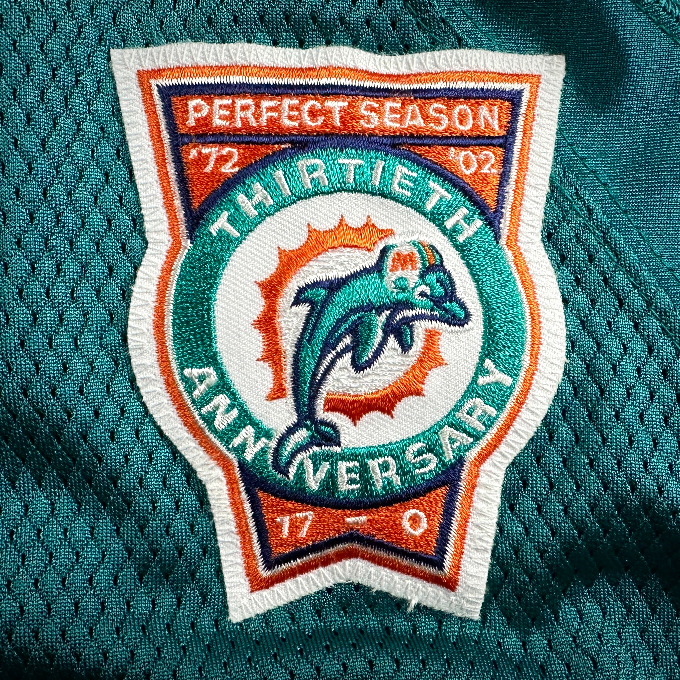 2002 Reebok NFL Authentic Jersey Miami Dolphins Ricky Williams Sz. 50 Anniversary Patch