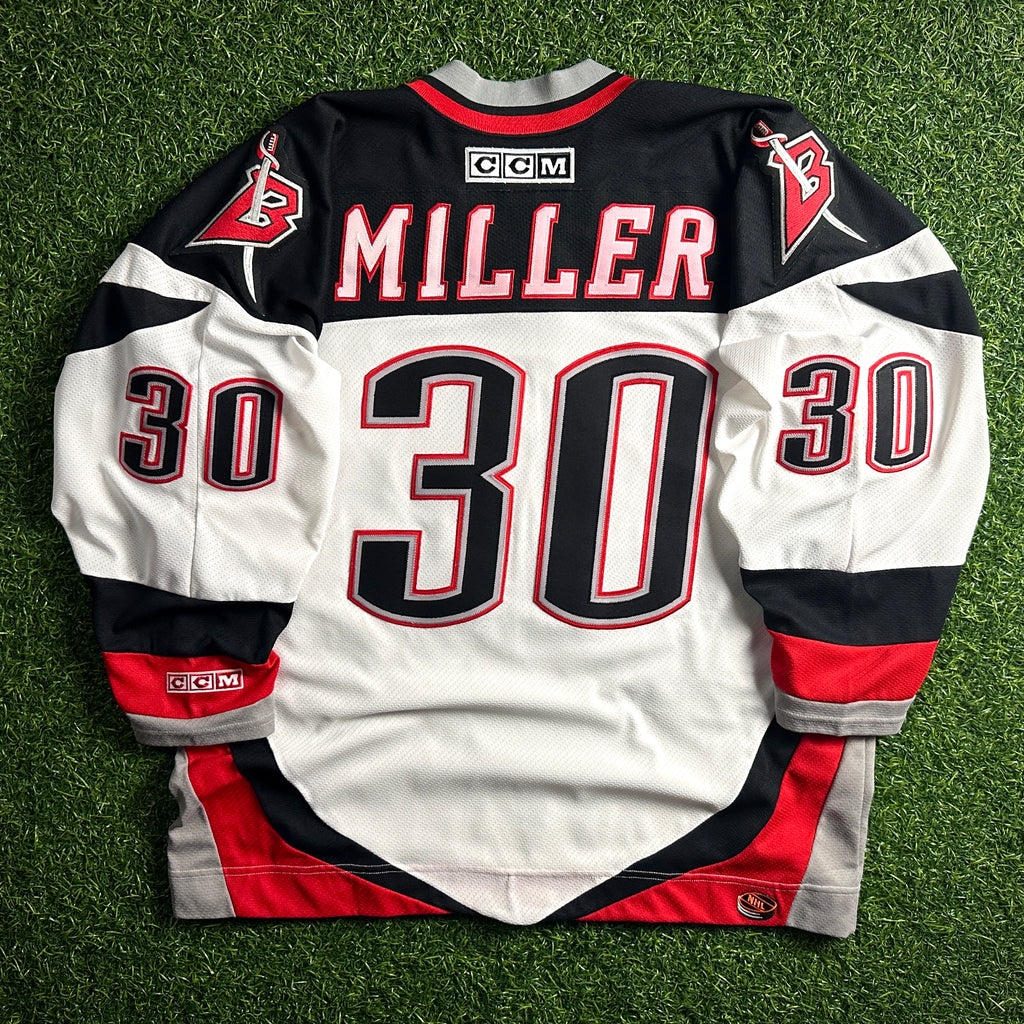2002 CCM NHL Buffalo Sabres Jersey Ryan Miller Sz XL Vintage Rookie Goathead MiC