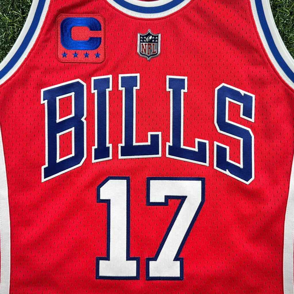Mitchell & Ness NFL Authentic Buffalo Bills Custom Basketball Jersey Josh Allen Sz. L