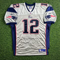 2003 Reebok NFL Authentic Jersey New England Patriots Tom Brady Sz. 48 Silver Alternate