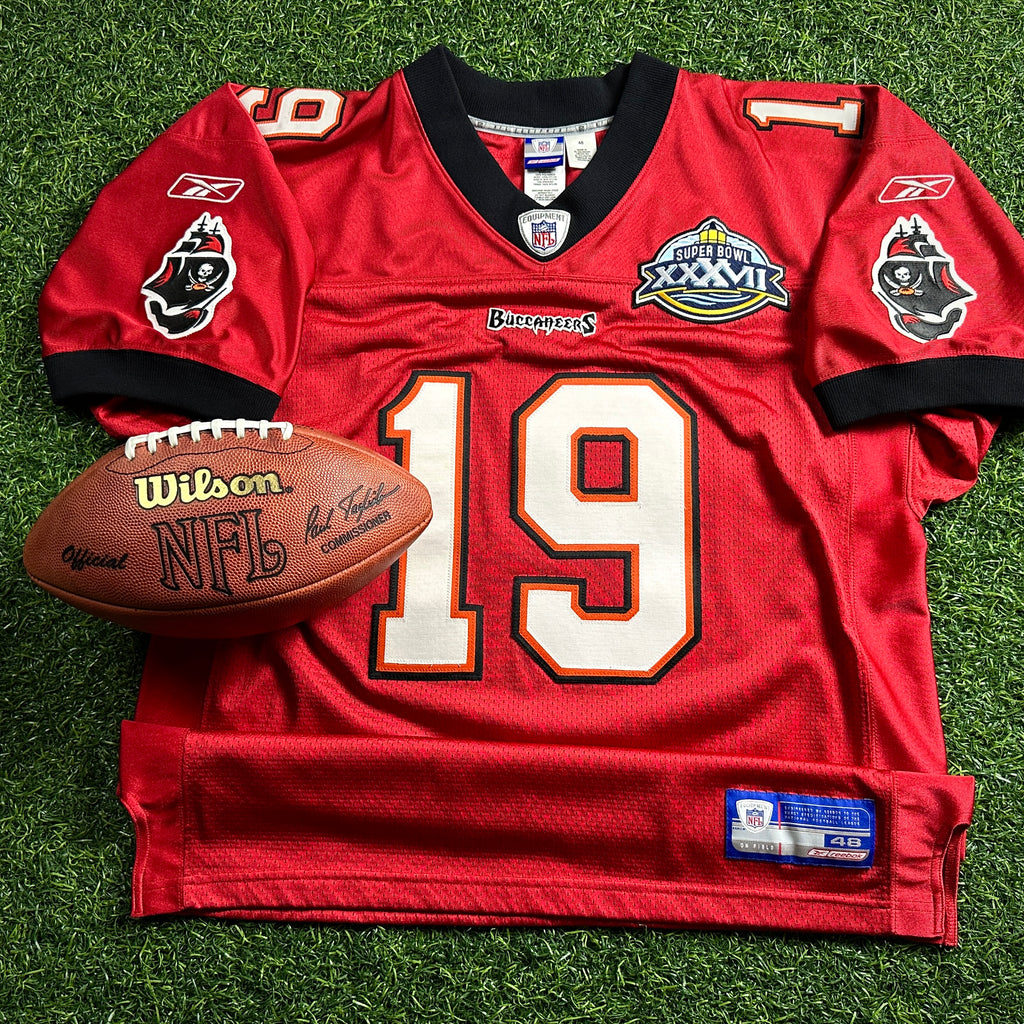 2002 Reebok NFL Authentic Jersey Tampa Bay Buccaneers Keyshawn Johnson Sz. 48 Super Bowl XXXVII