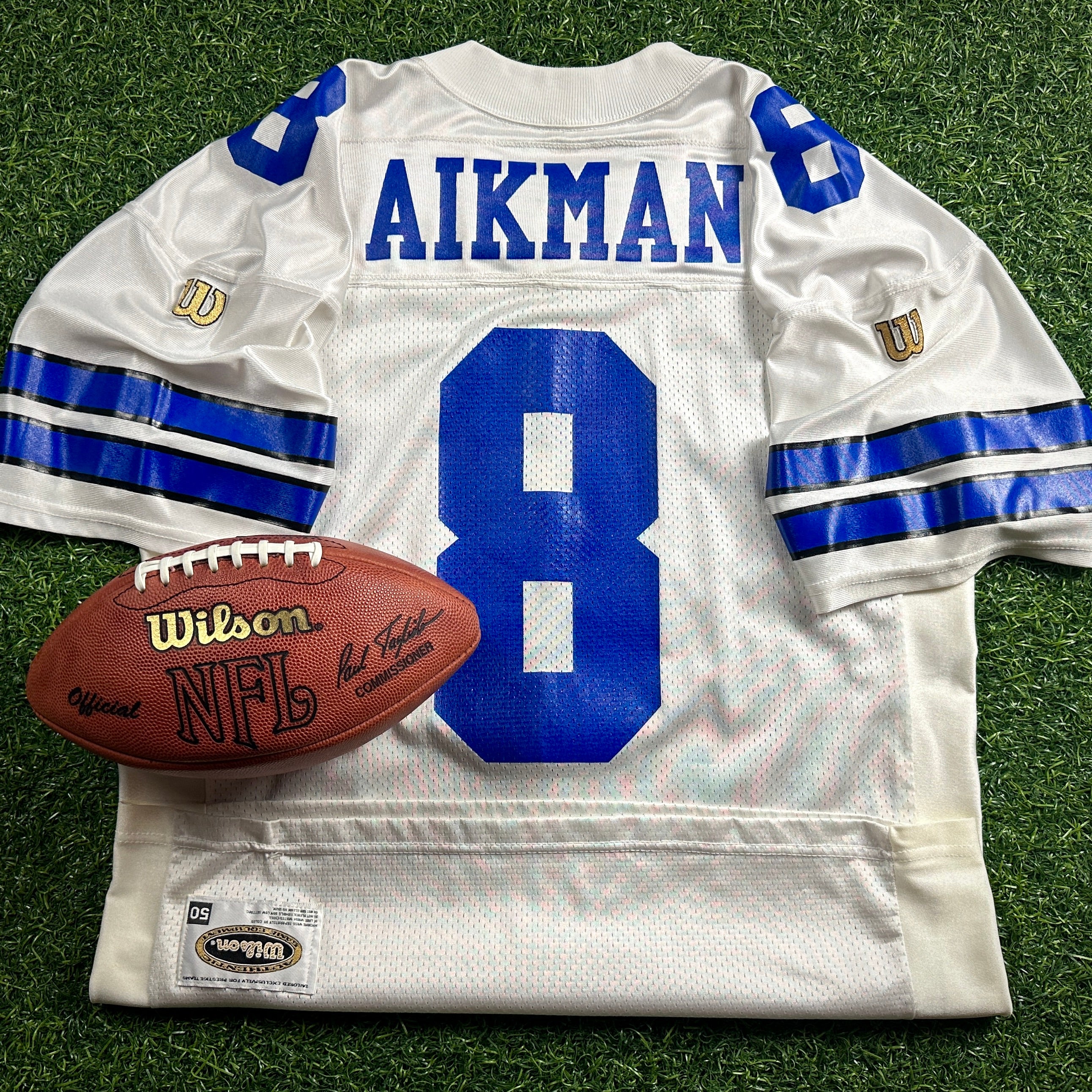 1995 Wilson NFL Authentic Jersey Dallas Cowboys Troy Aikman Sz. 50 Vintage