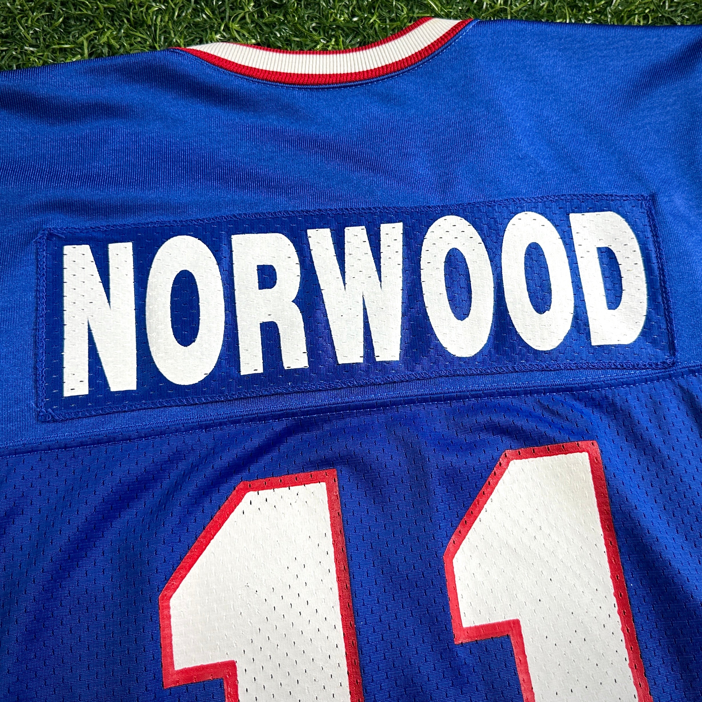 1991 Champion NFL Team Issued Game Jersey Buffalo Bills Scott Norwood Sz. 44