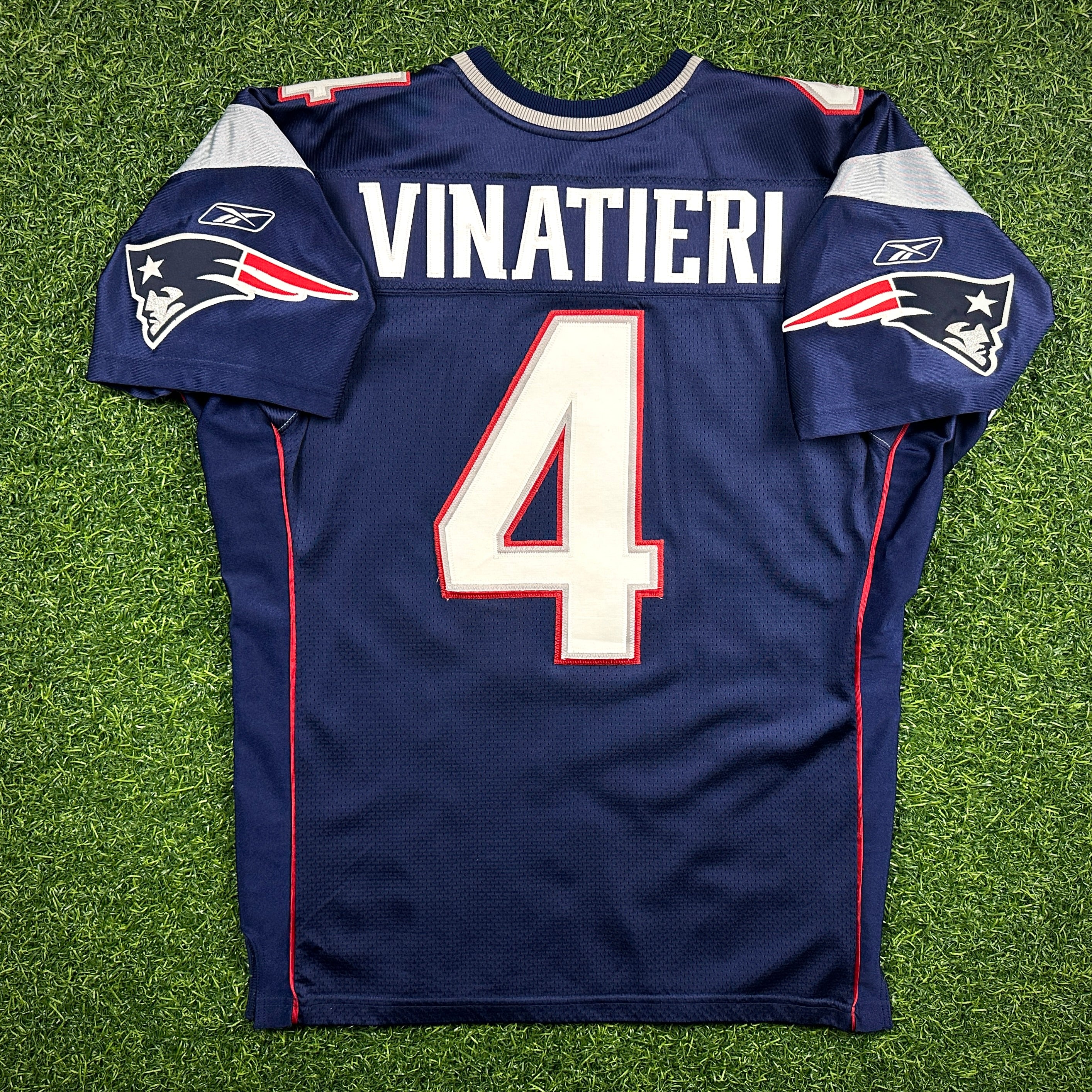 2004 Reebok NFL Authentic Jersey New England Patriots Adam Vinatieri Super Bowl XXXVIII Sz. 50
