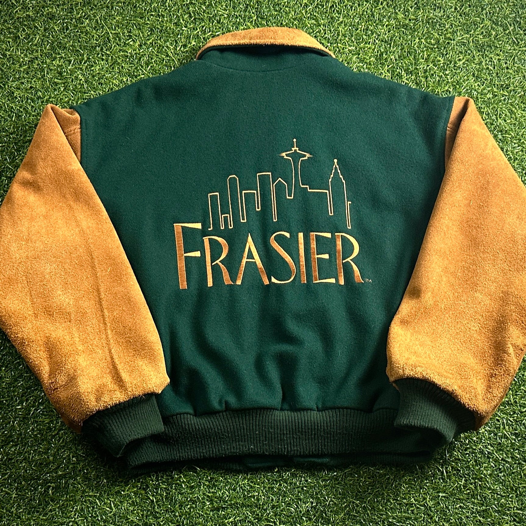 Paramount Pictures NBC Frasier Cast & Crew Jacket Sz. L 90’s Vintage Leather
