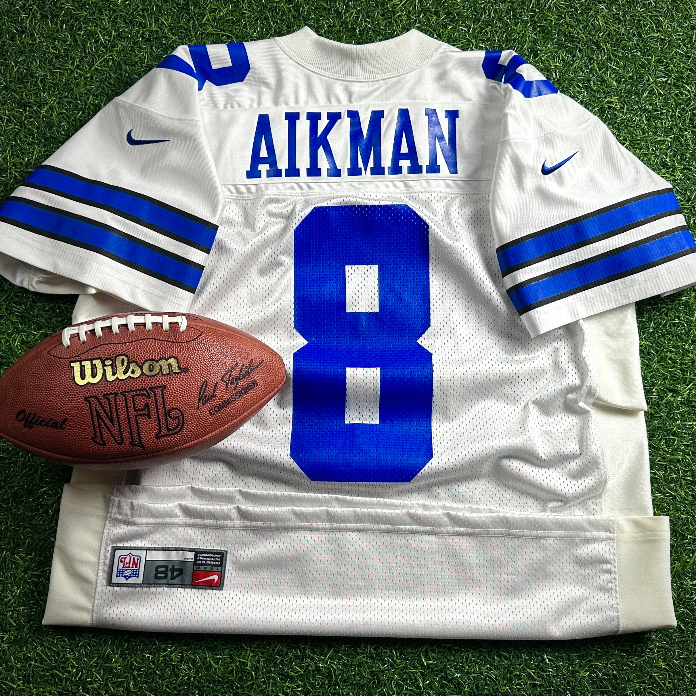 1999 Nike NFL Authentic Jersey Dallas Cowboys Troy Aikman Sz. 48 XL Vintage