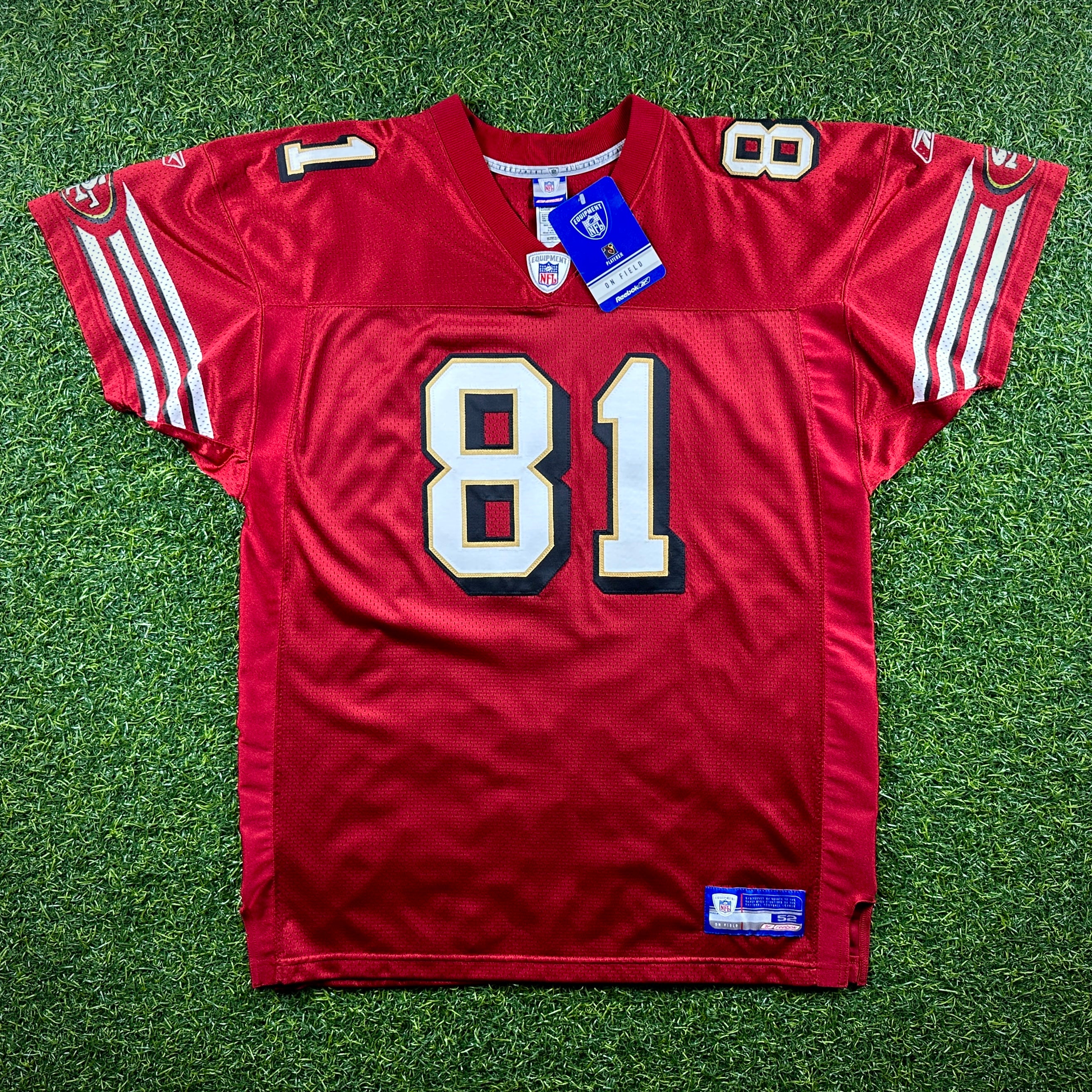 New! 2002 Reebok NFL Authentic Jersey San Francisco 49ers Terrell Owens Sz 52