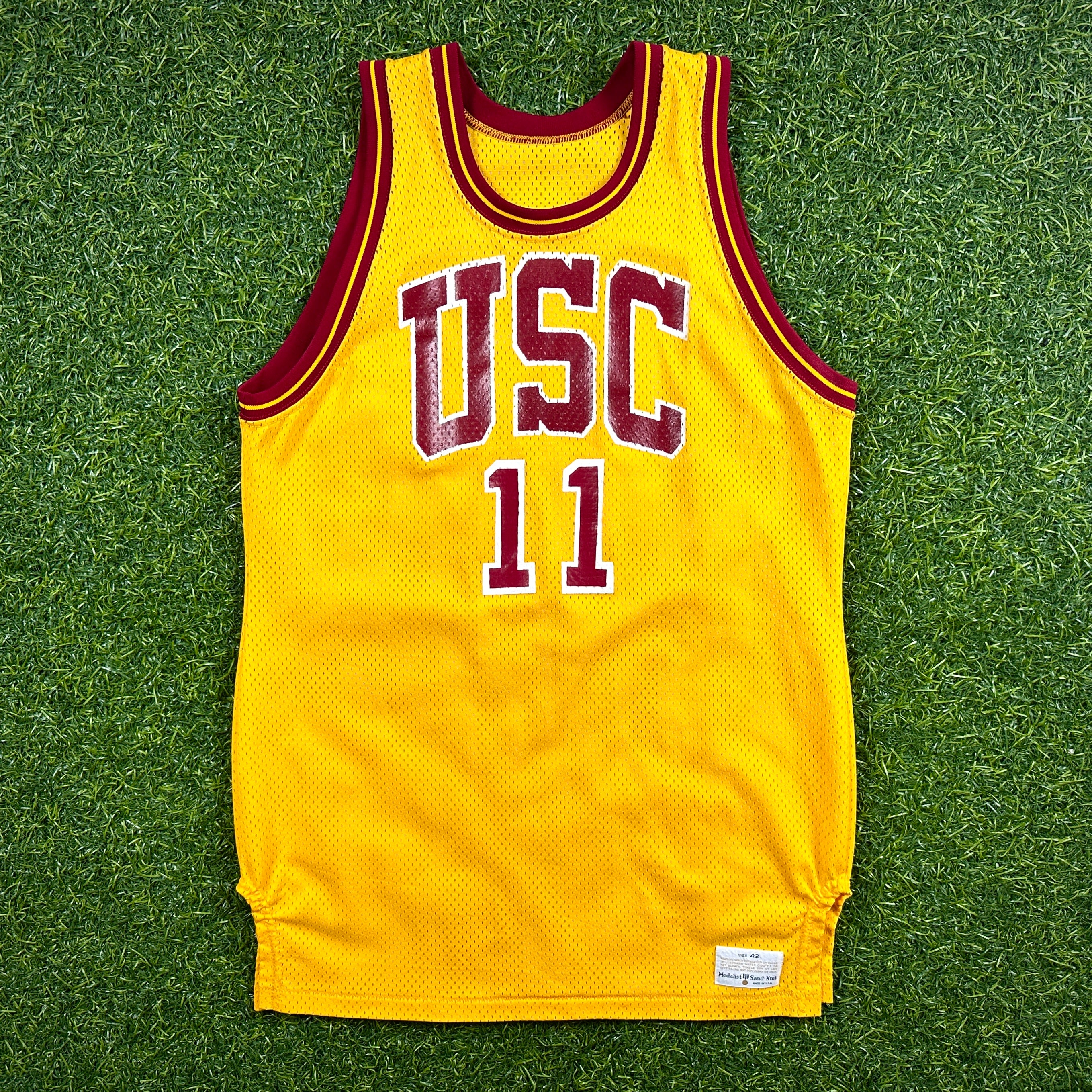 1981 Sand Knit NCAA Pro Model Jersey USC Trojans Dwight Anderson Sz. 42 Vintage