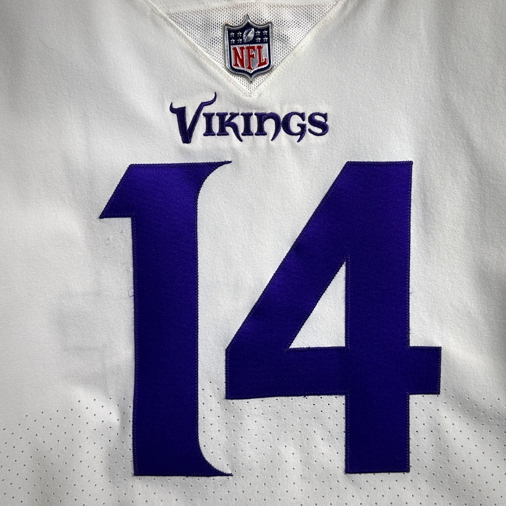2017 Nike NFL Game Used Worn Away Jersey Minnesota Vikings Sz. 40 L-BK Patriots