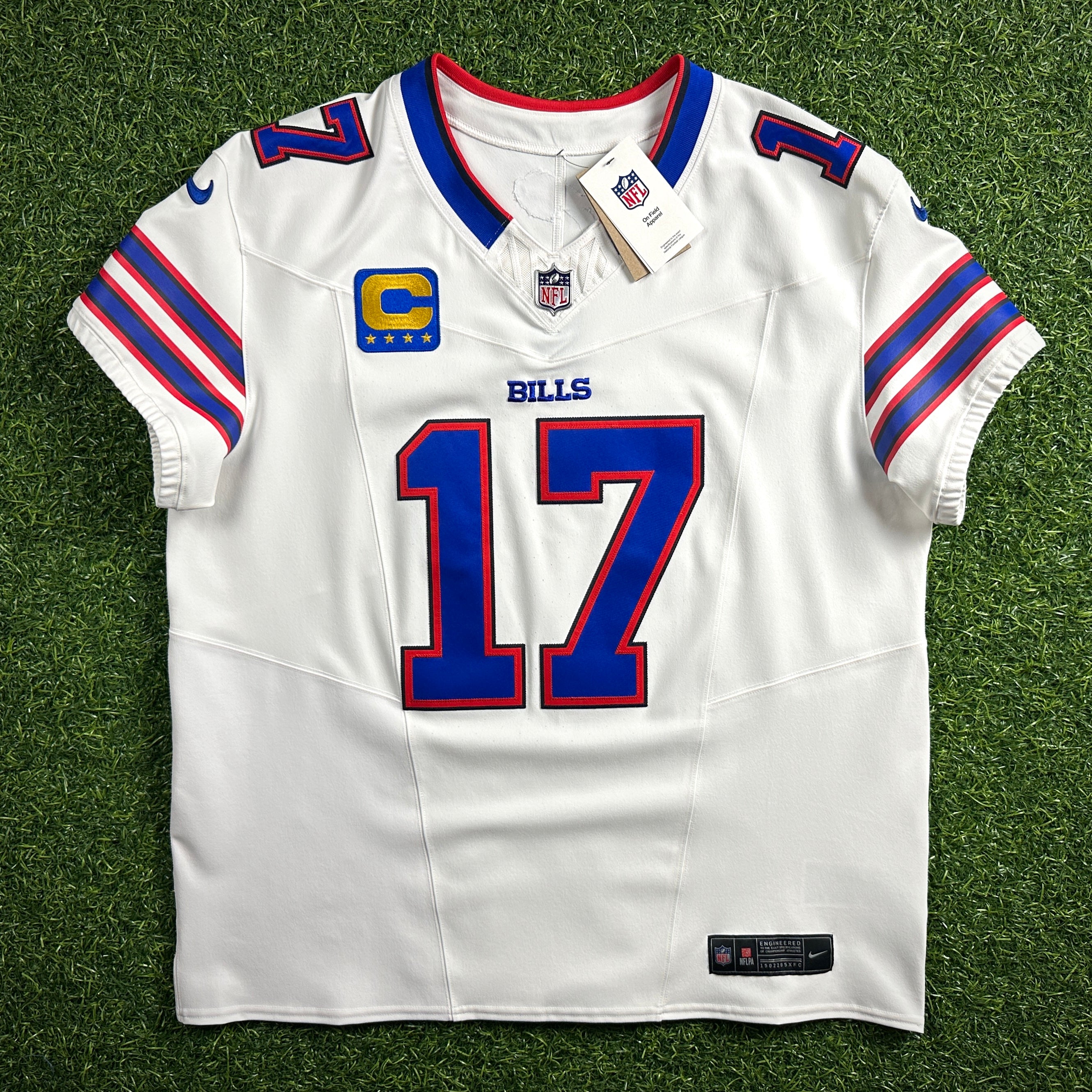 New! 2025 Nike NFL Vapor FUSE Elite Authentic Jersey Buffalo Bills Josh Allen Sz. 48 White Road