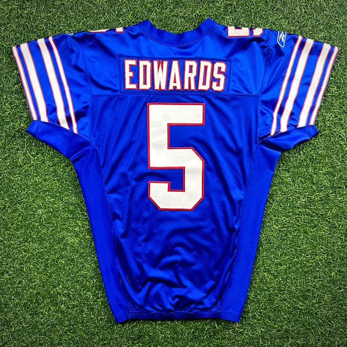 11/29/2009 Reebok NFL Game Worn Jersey Buffalo Bills Trent Edwards Throwback 44