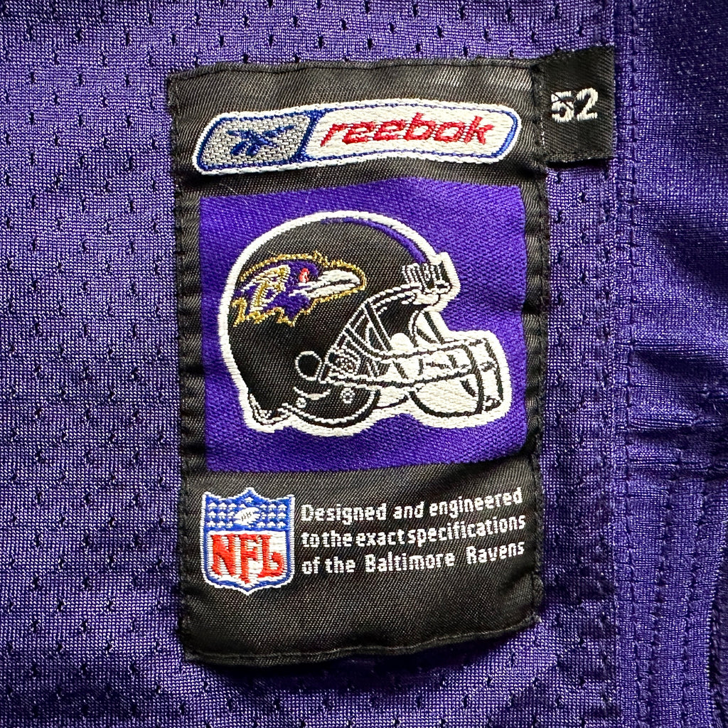 2001 Reebok NFL Authentic Jersey Baltimore Ravens Ray Lewis Sz. 52 Helmet Tag Vintage