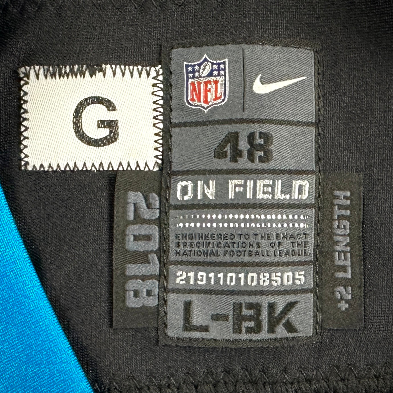 2018 Nike NFL Game Issued Jersey Carolina Panthers Luke Kuechly Autograph JSA