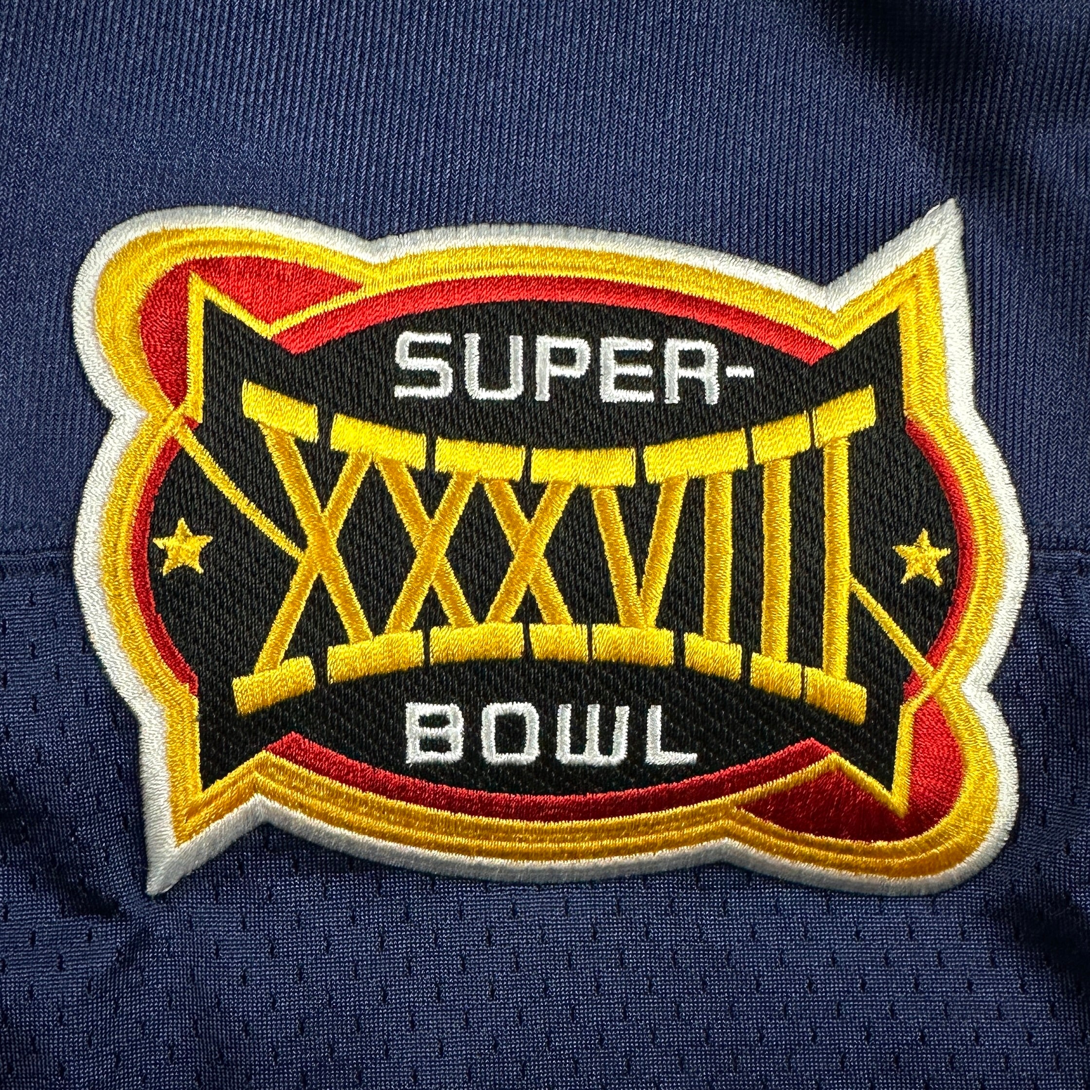 2004 Reebok NFL Authentic Jersey New England Patriots Adam Vinatieri Super Bowl XXXVIII Sz. 50