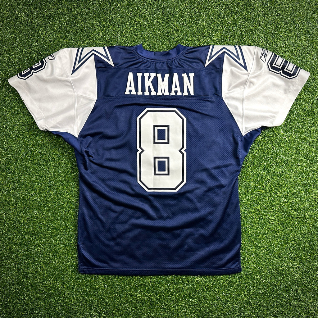 Reebok NFL Authentic Jersey Dallas Cowboys Troy Aikman 48 Throwback Double Star