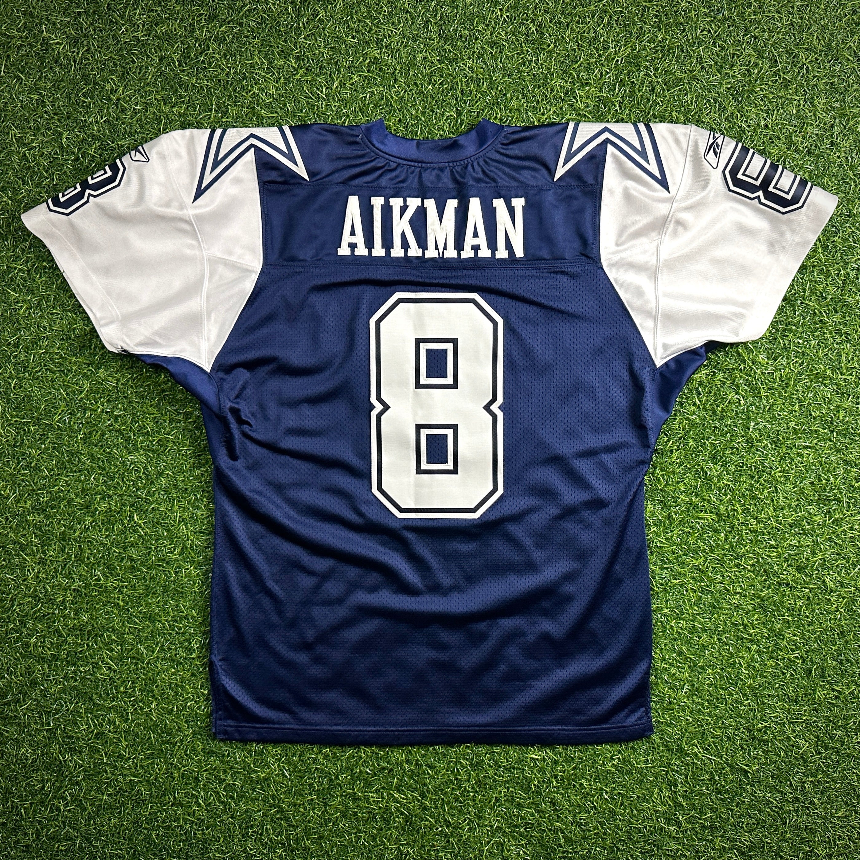 Reebok NFL Authentic Jersey Dallas Cowboys Troy Aikman 48 Throwback Double Star