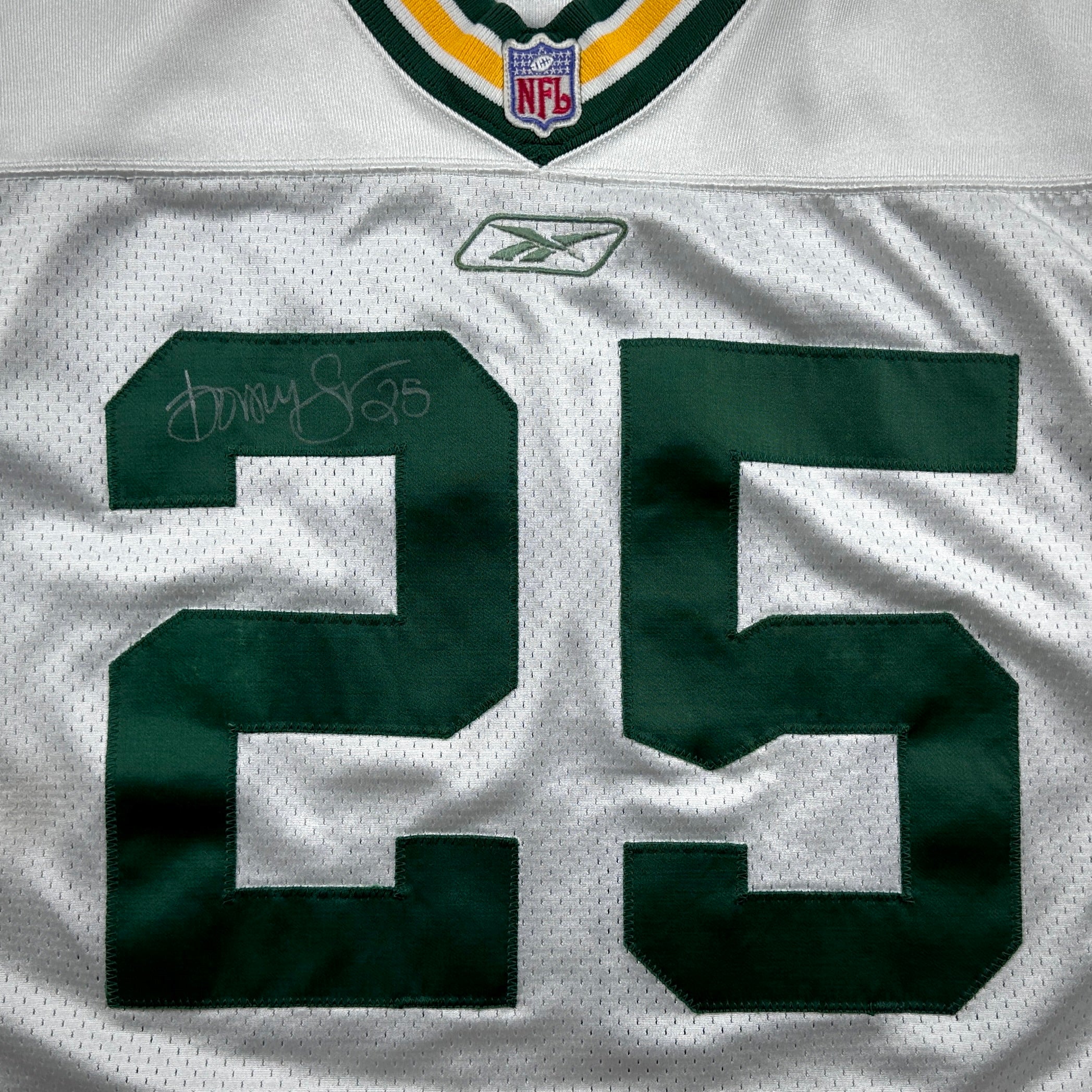 2001 Reebok NFL Practice Used Jersey Green Bay Packers Dorsey Levens Autograph
