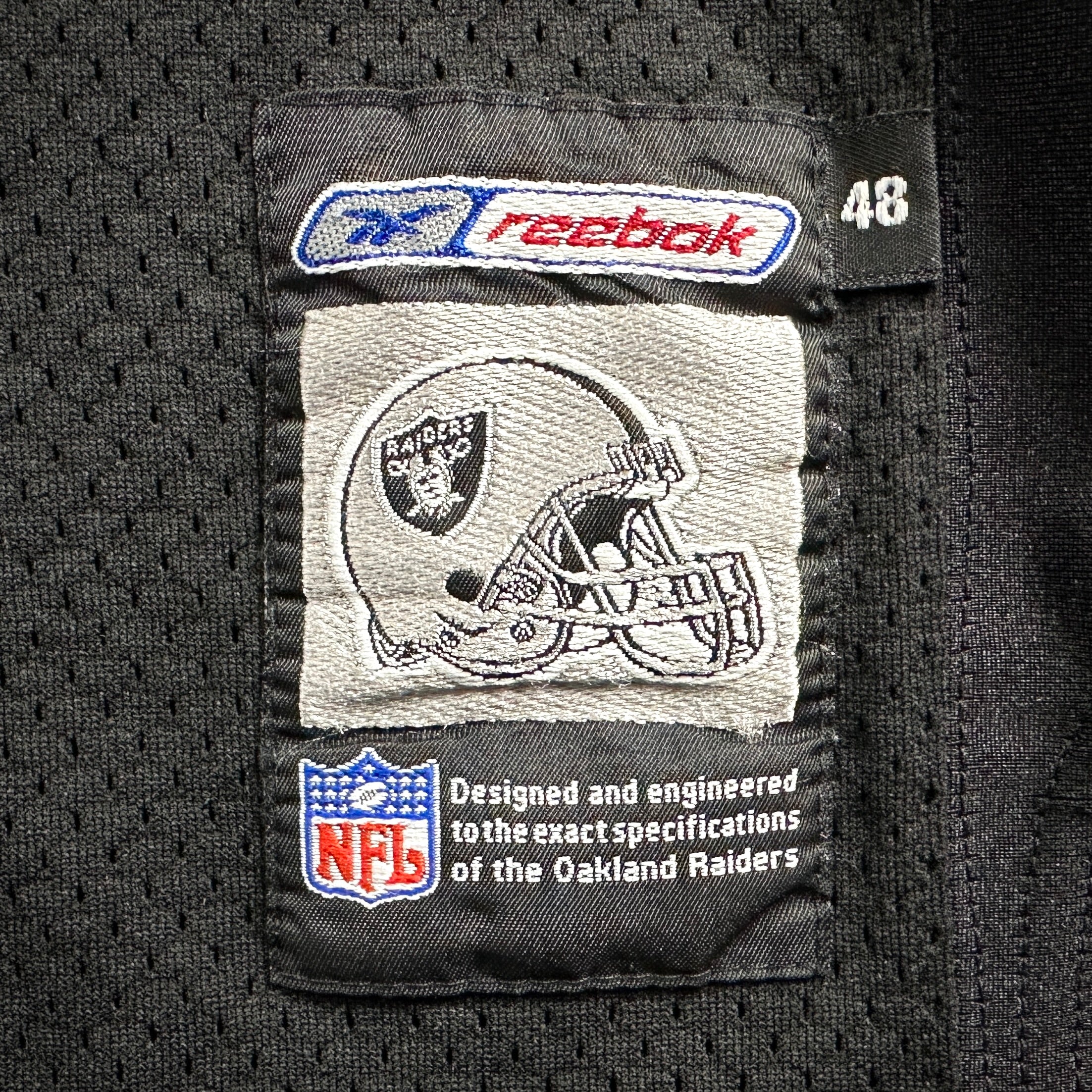 2001 Reebok NFL Authentic Jersey Oakland Raiders Charles Woodson Sz. 48 Vintage