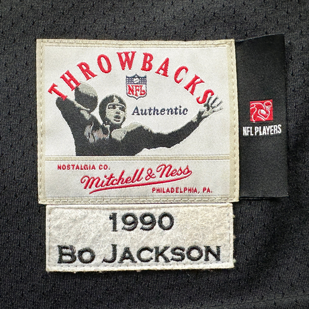 New! Mitchell & Ness NFL 1990 Authentic Jersey Los Angeles Raiders Bo Jackson Sz. 40 (M) Throwback