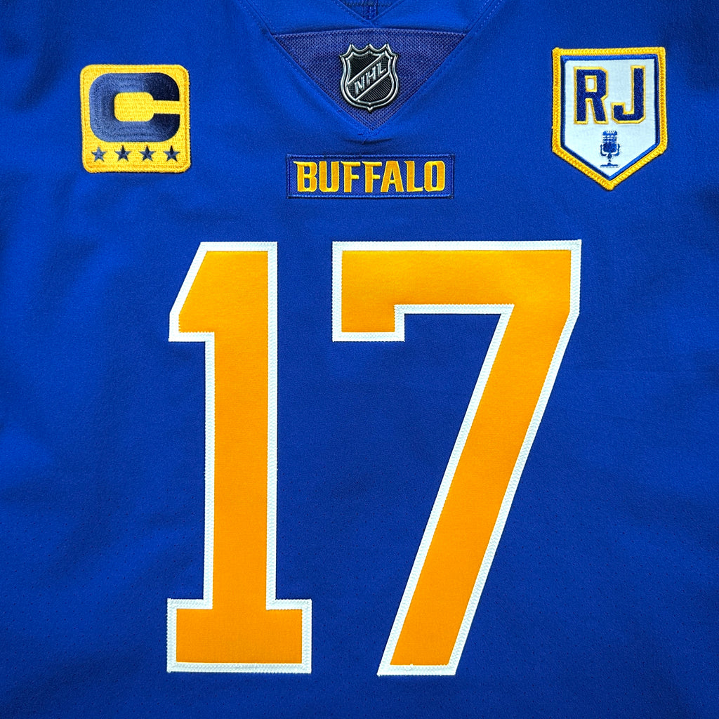 New! Nike NFL X NHL Vapor Elite Authentic Jersey Buffalo Bills Sabres Josh Allen Blue Sz. 44