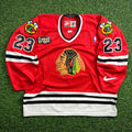 1998 Nike NHL X NBA Mashup Jersey Chicago Bulls Blackhawks Michael Jordan Red Sz. 2XL