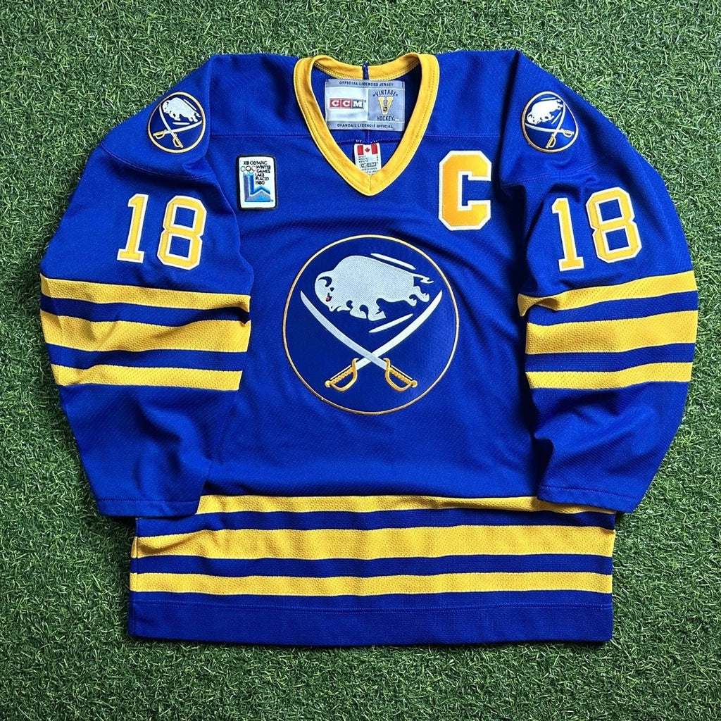 CCM NHL Vintage 1980 Jersey Buffalo Sabres Danny Gare Throwback Sz. L Olympics