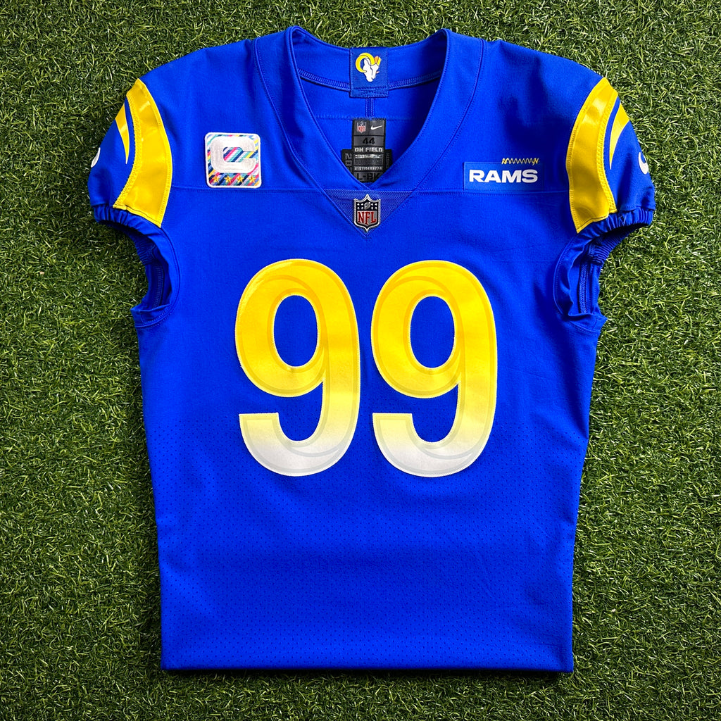 2021 Nike NFL Team Issued Jersey Los Angeles Rams Aaron Donald Crucial Catch 44