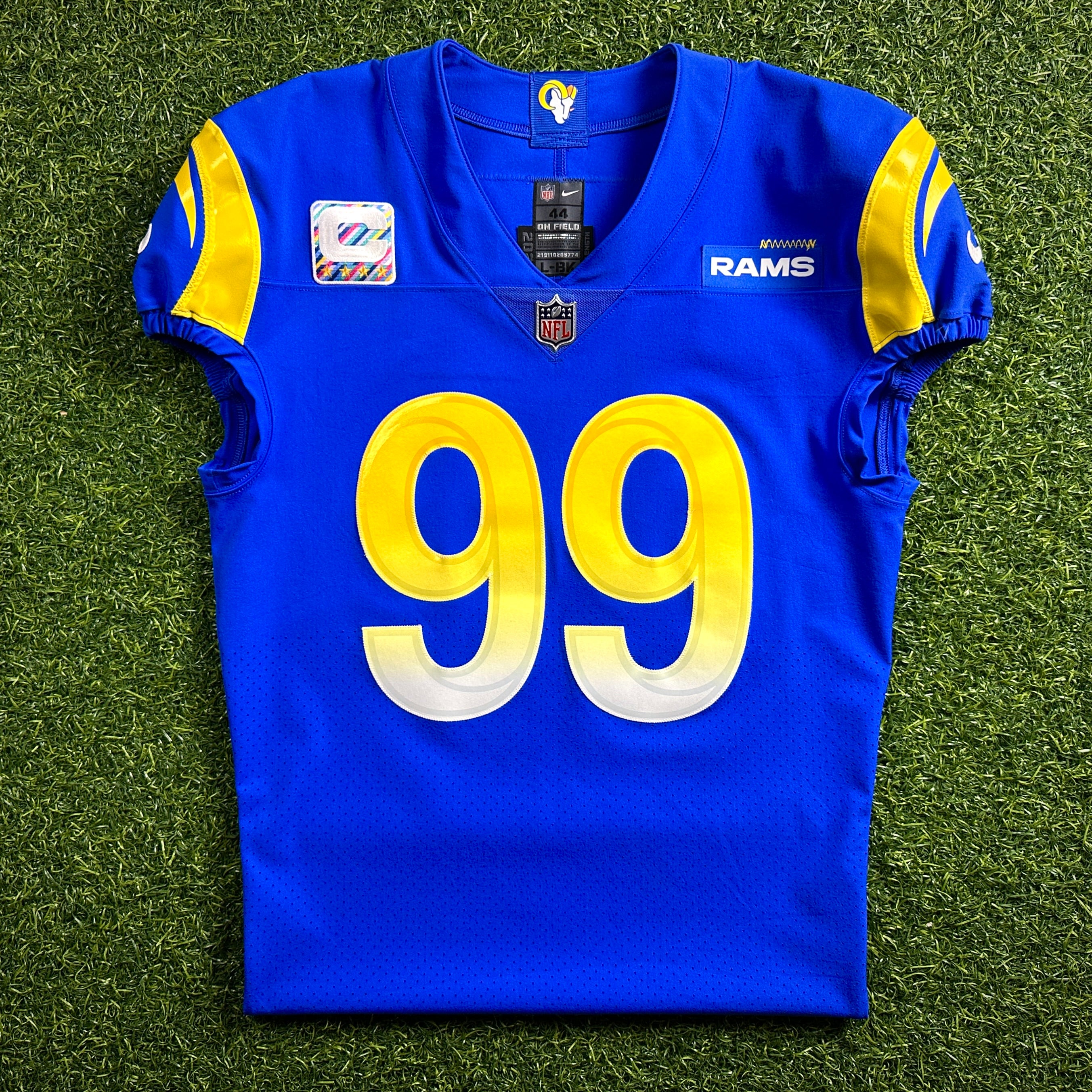 2021 Nike NFL Team Issued Jersey Los Angeles Rams Aaron Donald Crucial Catch 44