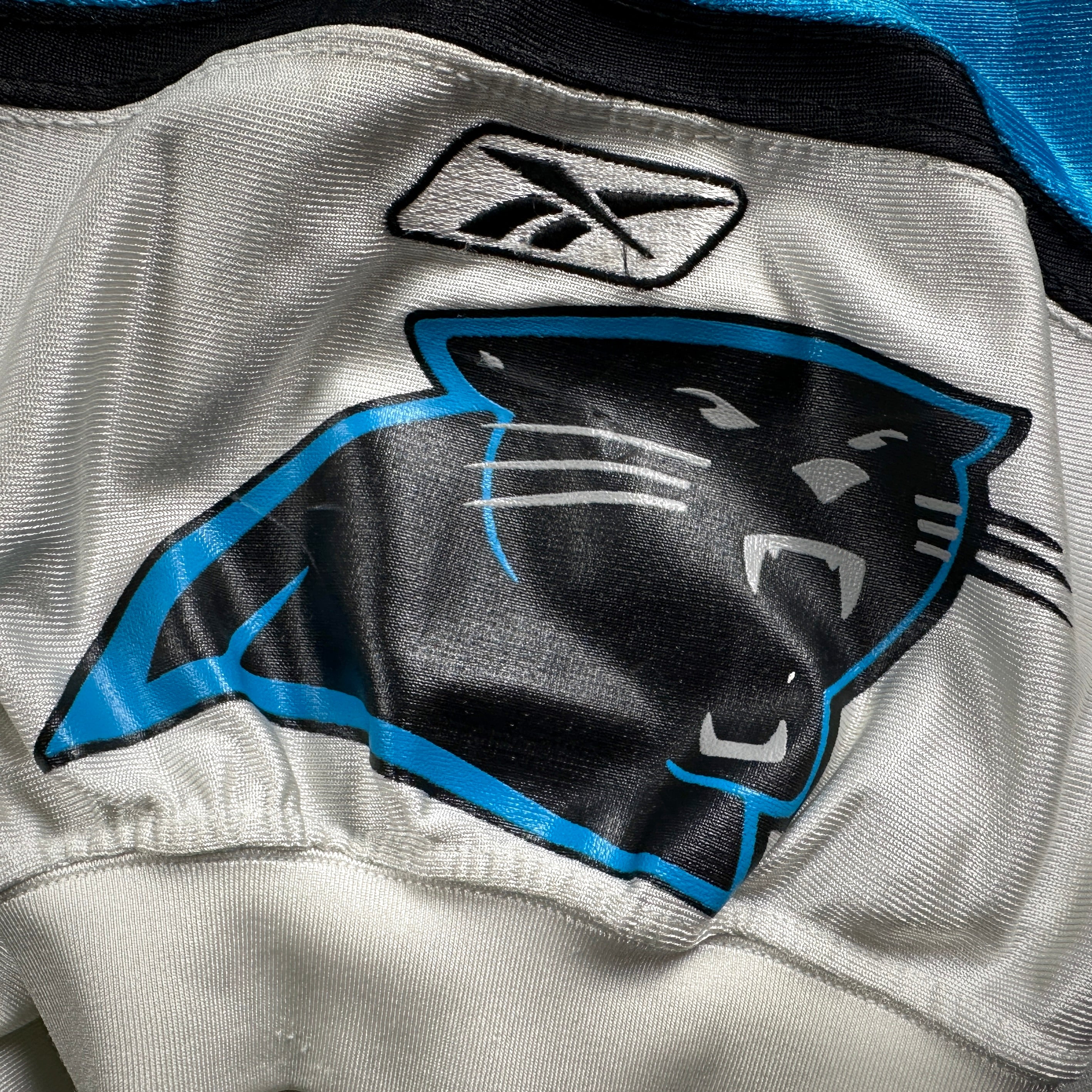 2004 Reebok NFL Game Used Worn Jersey Carolina Panthers Joey Harris Sz 40 Rookie