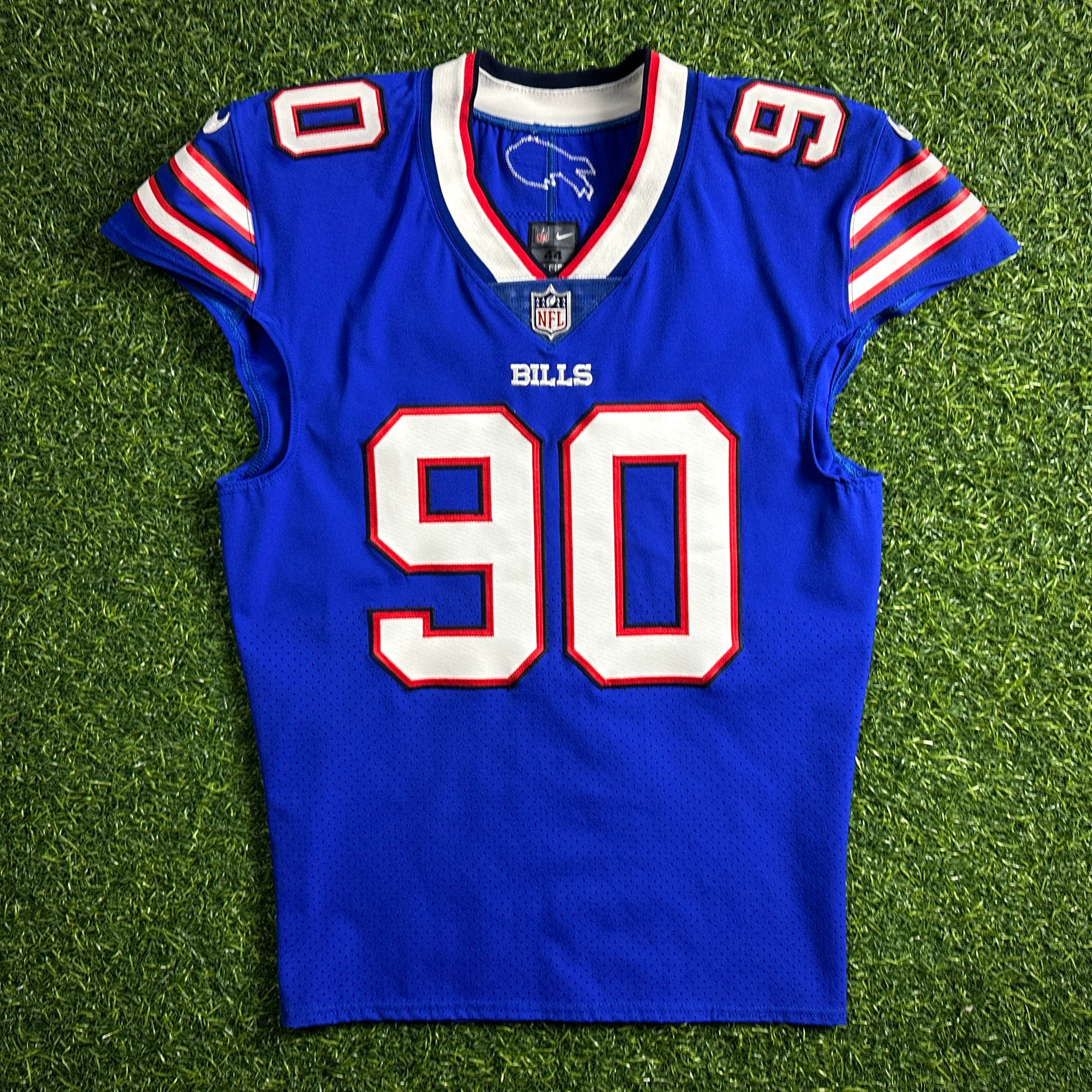 2020 Nike NFL Game-Issued Jersey Buffalo Bills Quinton Jefferson Sz. 44 Team COA