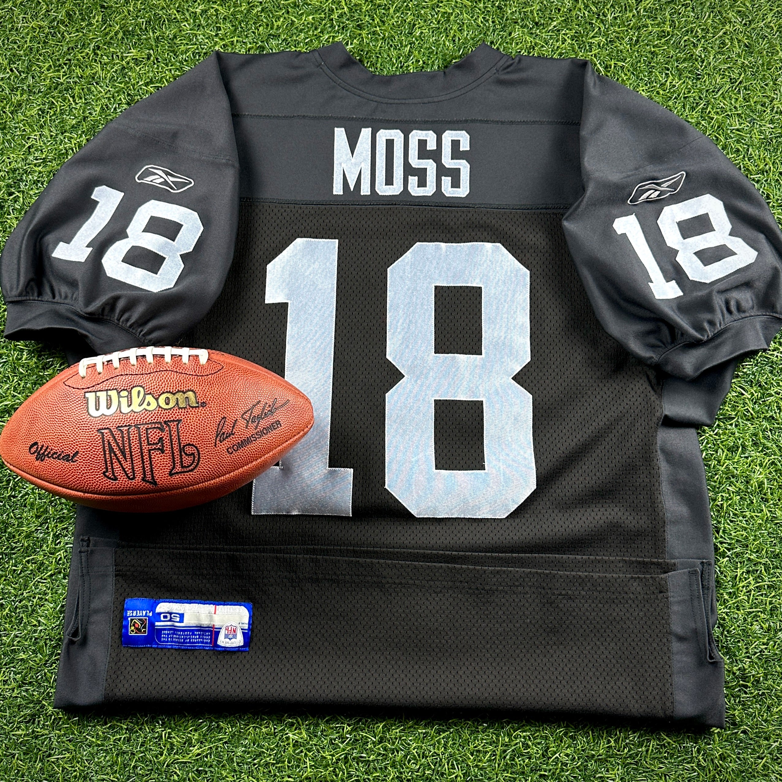 2006 Reebok NFL Authentic Jersey Oakland Raiders Randy Moss Sz. 50 Vintage