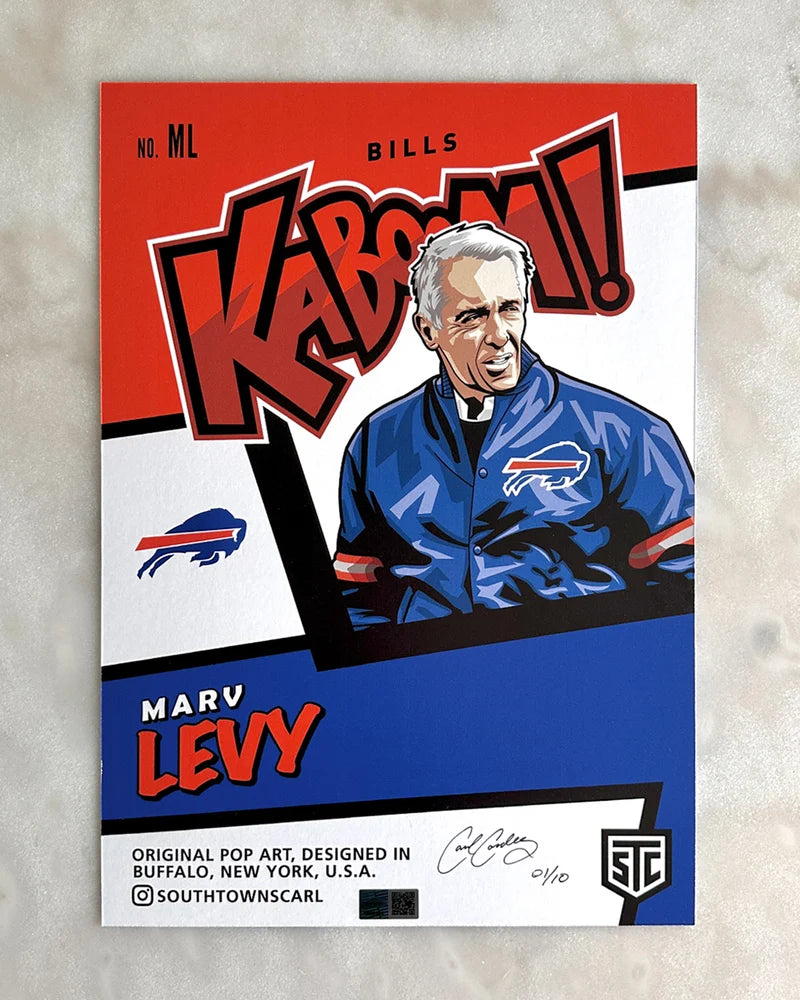 Marv Levy Autographed Print