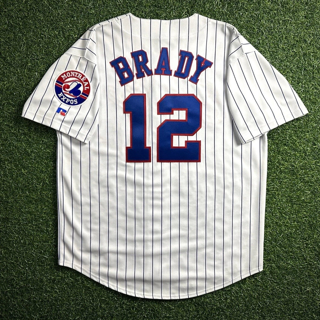 New! 1995 Russell MLB Authentic Jersey Montreal Expos Tom Brady Rookie Sz. XL