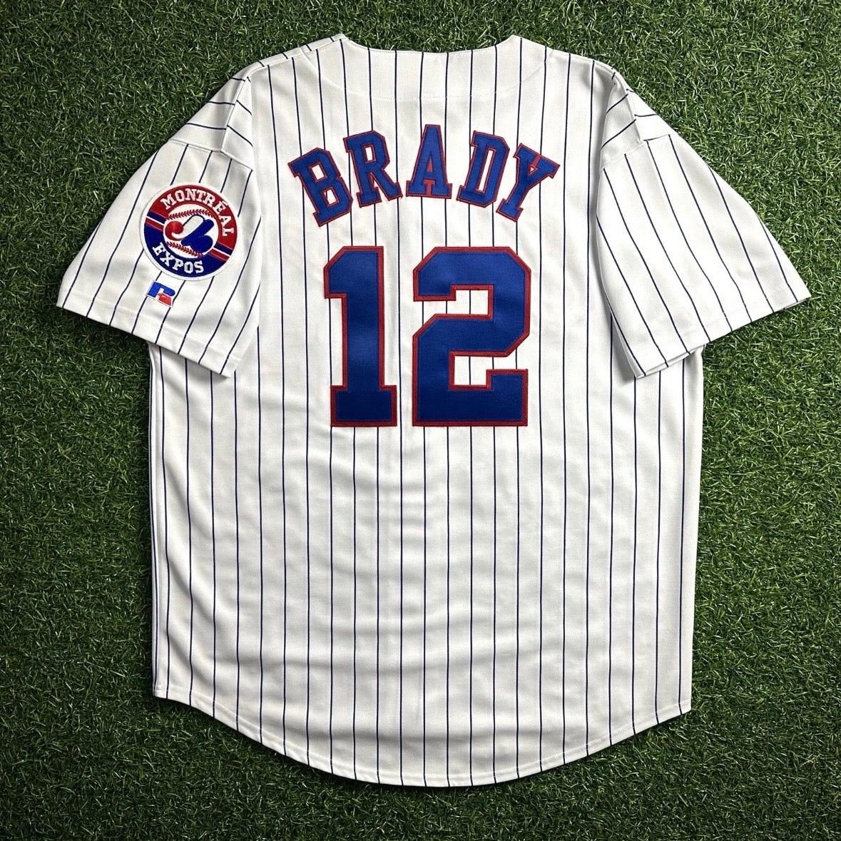 New! 1995 Russell MLB Authentic Jersey Montreal Expos Tom Brady Rookie Sz. XL
