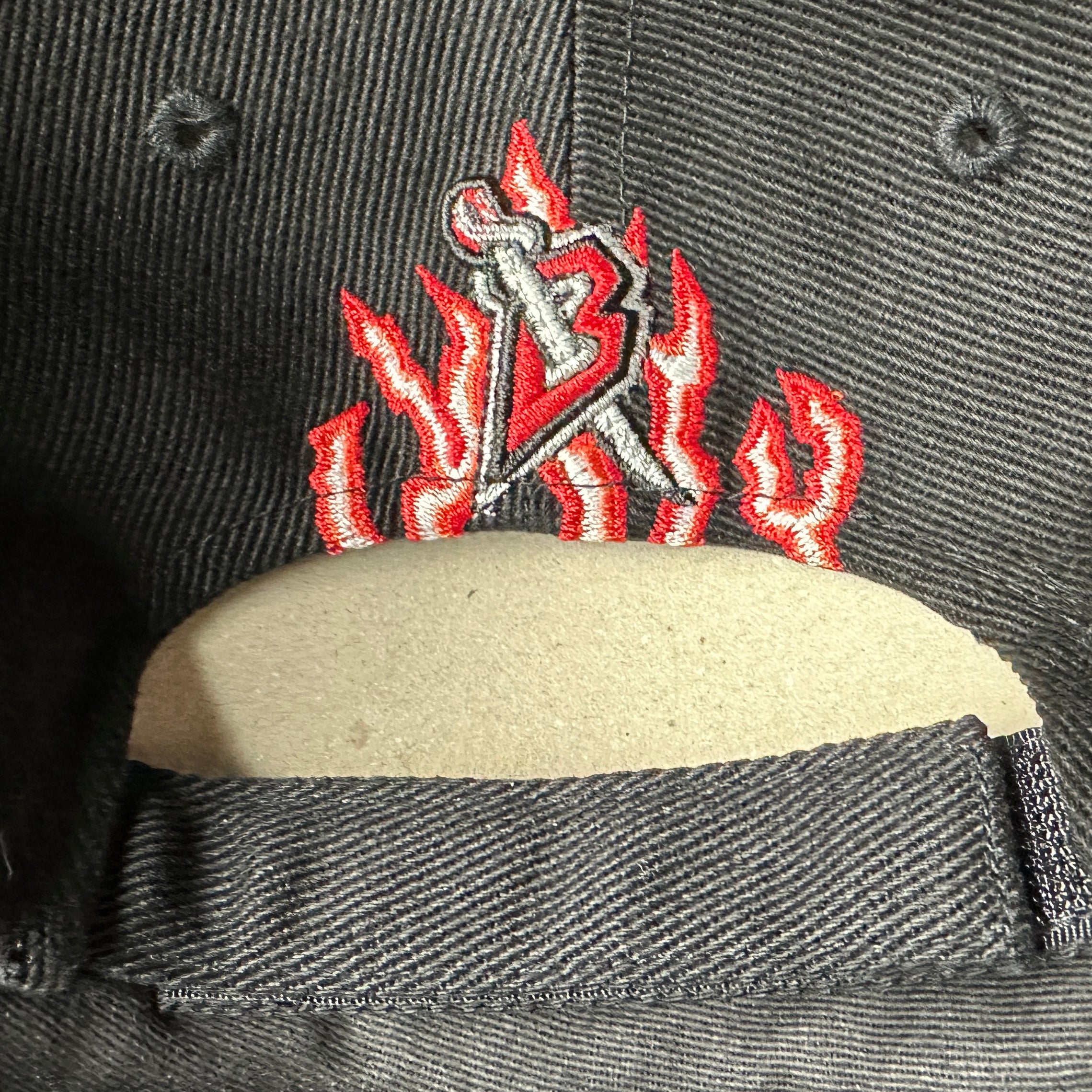 1996 American Needle NHL Strapback Hat Buffalo Sabres Flames Goathead NWT