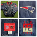 Rare! 2002 Reebok NFL Jacket New England Patriots Tom Brady 12 Sz. XL Vintage