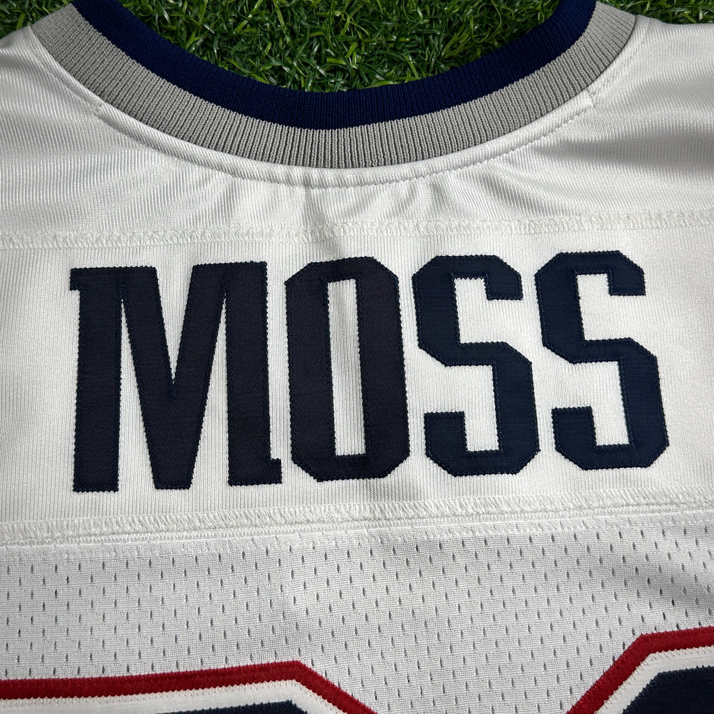 2007 Reebok NFL Authentic Jersey New England Patriots Randy Moss White Away Sz. 52