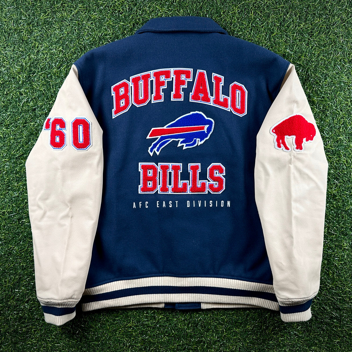 Abercrombie & Fitch NFL Varsity Bomber Jacket Buffalo Bills Sz. L