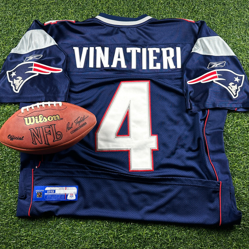 New! 2004 Reebok NFL Authentic Jersey New England Patriots Adam Vinatieri Sz. 52