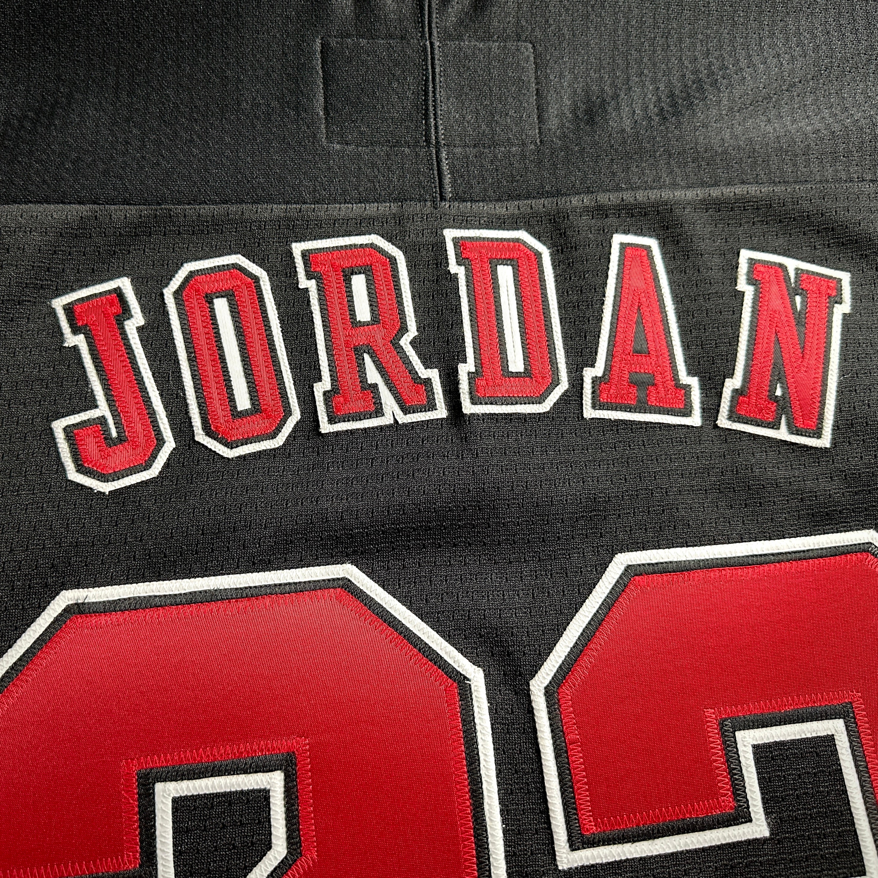 1998 Nike NHL X NBA Mashup Jersey Chicago Bulls Blackhawks Michael Jordan Black Sz. L