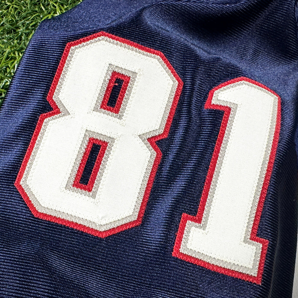2007 Reebok NFL Authentic Jersey New England Patriots Randy Moss Blue Home Sz. 52