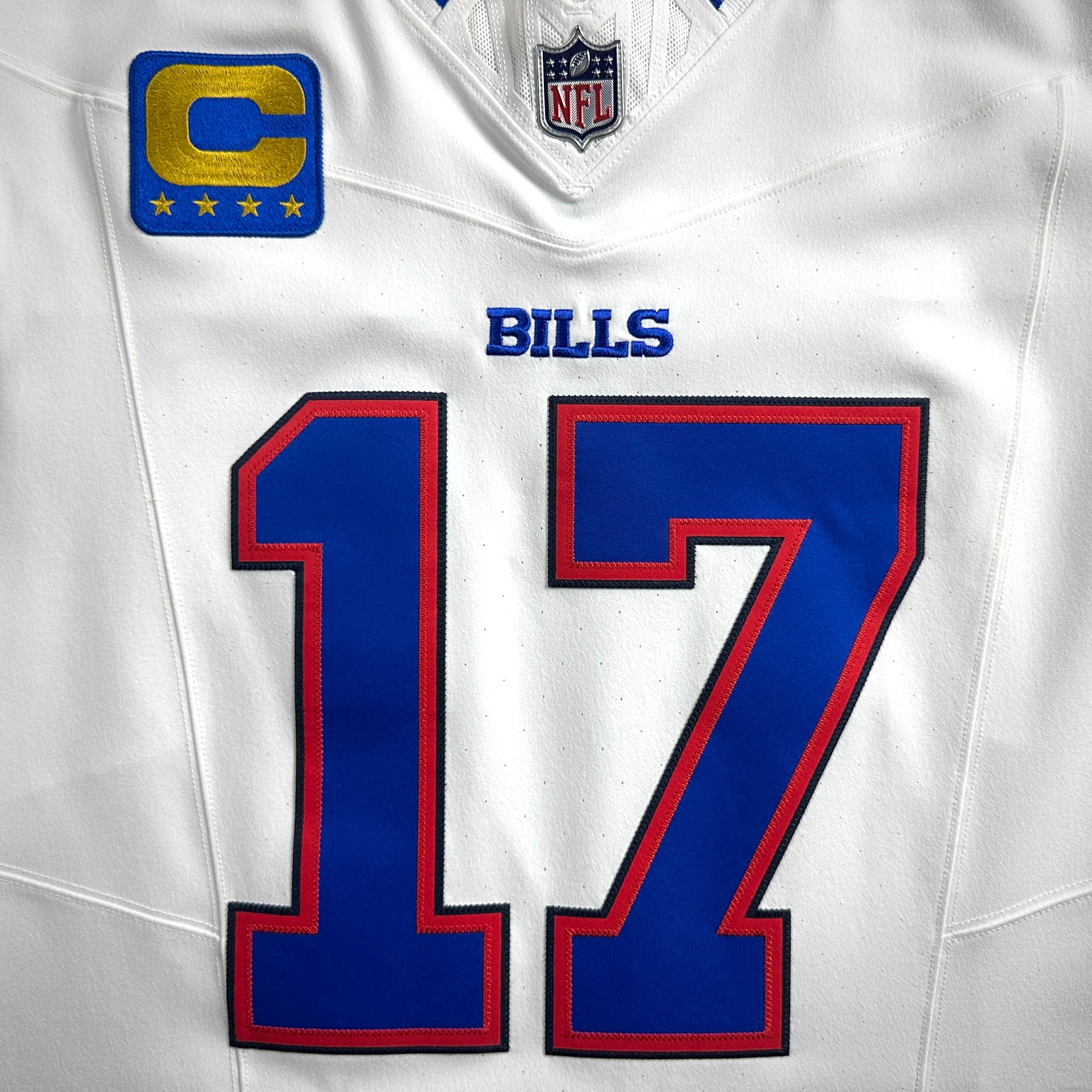 New! 2025 Nike NFL Vapor FUSE Elite Authentic Jersey Buffalo Bills Josh Allen Sz. 40 White Road