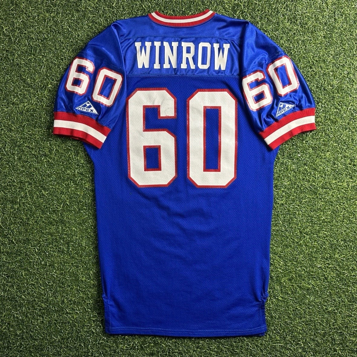 1994 Apex NFL Game Used Rookie Jersey New York Giants Jason Winrow 48 Ohio State