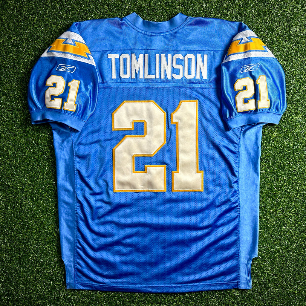 2002 Reebok NFL Authentic Jersey San Diego Chargers LaDanian Tomlinson 52 Throwback
