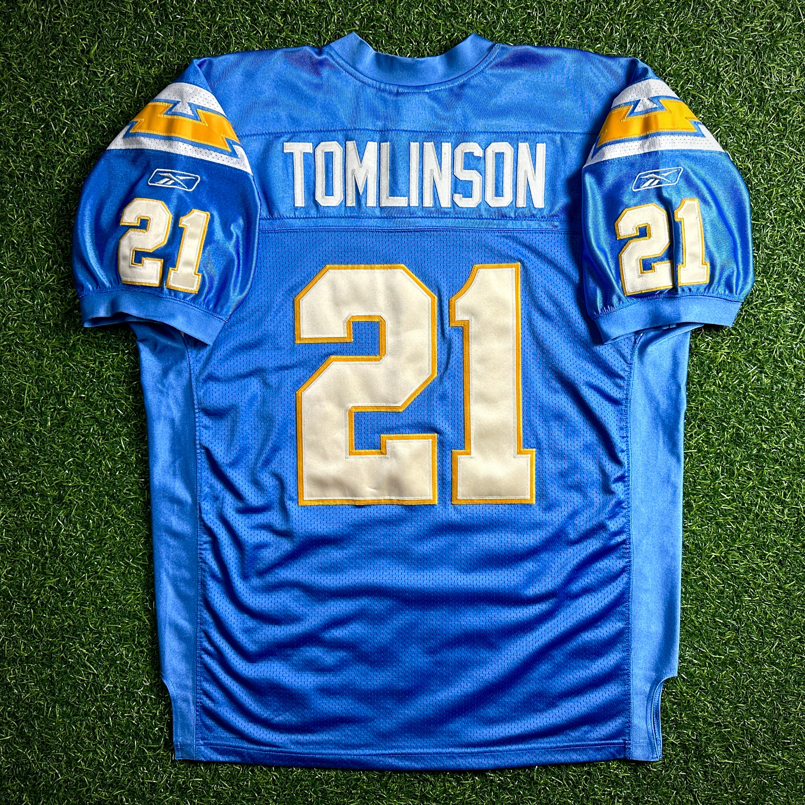 2002 Reebok NFL Authentic Jersey San Diego Chargers LaDanian Tomlinson 52 Throwback